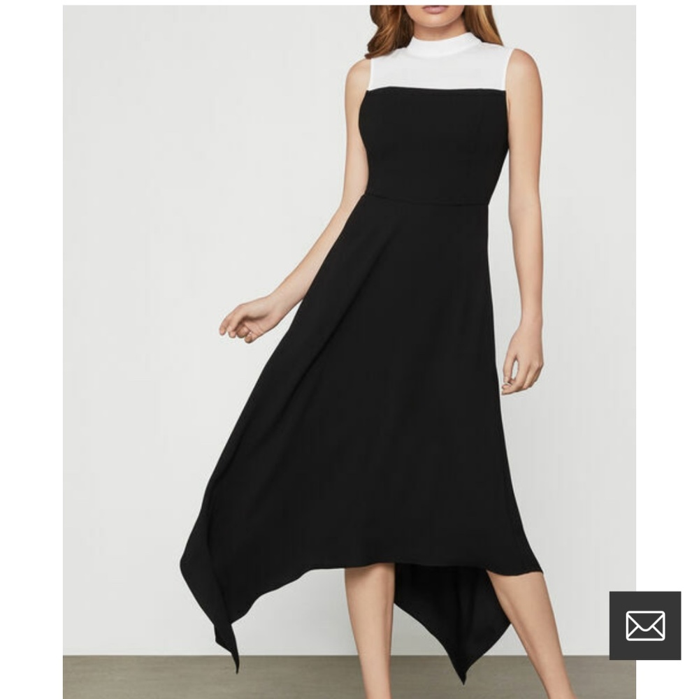 NWT Bcbgmaxazria Black Colorblock Sleeveless Cocktail Dress Black - Size XXS